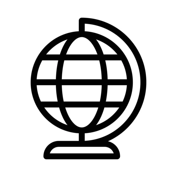 Иконка Плоского Глобуса Изолирована Белом Фоне Вектор Иллюстрация — стоковый вектор