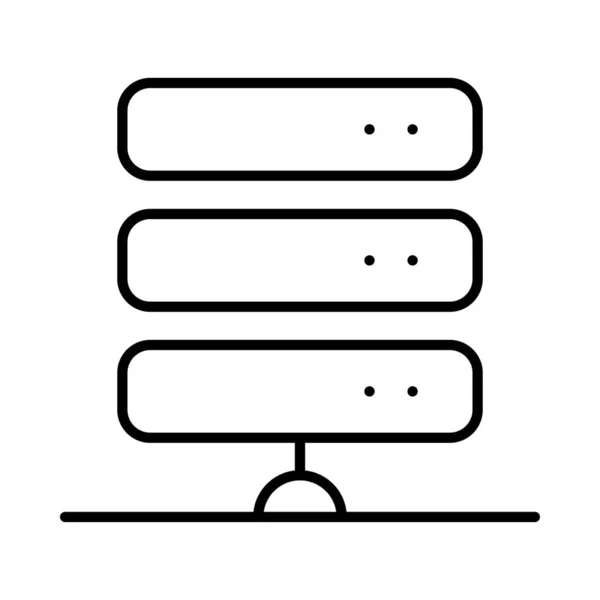 Banco Dados Ícone Plano Armazenamento Isolado Fundo Branco Vetor Ilustração — Vetor de Stock