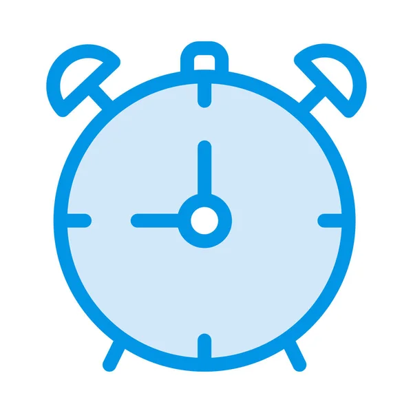 Alarm Clock Flat Icon Isolated White Background Vector Illustration — Stock Vector