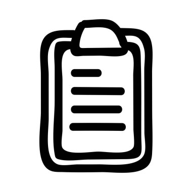 Pano ile belge düz simgesi beyaz arka plan, vektör, illüstrasyon izole