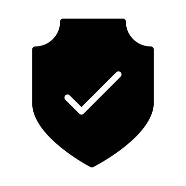 kalkan düz simgesi izole beyaz arka plan, vektör, illüstrasyon, güvenli kavramı 