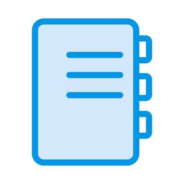 Beyaz arka plan, vektör, illüstrasyon izole defter düz simgesi