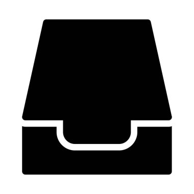 Beyaz arka plan, vektör, illüstrasyon izole çekmece düz simgesi