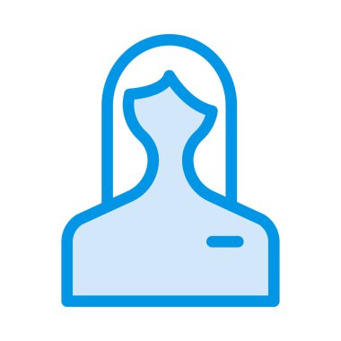 Beyaz arka plan, vektör, illüstrasyon izole kadın Kullanıcı düz simgesi