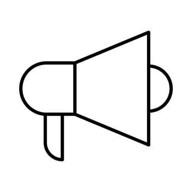 hoparlör düz simgesi beyaz arka plan, vektör, illüstrasyon izole