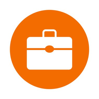 Evrak Çantası'nı düz simgesi beyaz arka plan, vektör, illüstrasyon izole