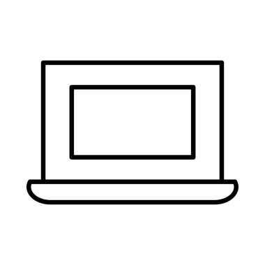 Beyaz arka plan, vektör, illüstrasyon izole dizüstü düz simgesi