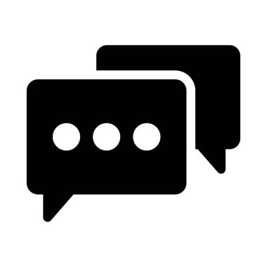 sohbet kabarcıklar izole beyaz arka plan, vektör, illüstrasyon, konuşma kavramı simge düz