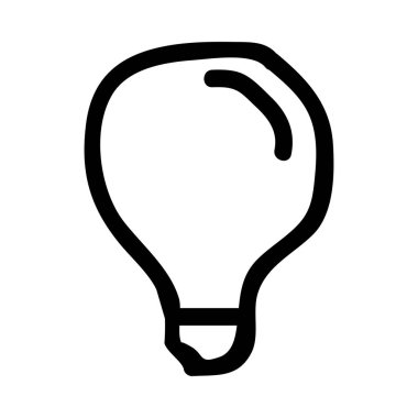 ampul düz simgesi izole beyaz arka plan, vektör, illüstrasyon, fikir kavramı 