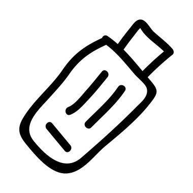 Usb sürücü düz simgesi beyaz arka plan, vektör, illüstrasyon izole