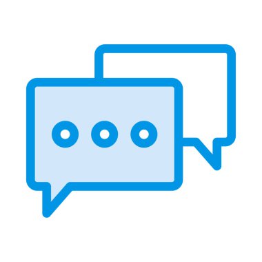 sohbet kabarcıklar izole beyaz arka plan, vektör, illüstrasyon, konuşma kavramı simge düz