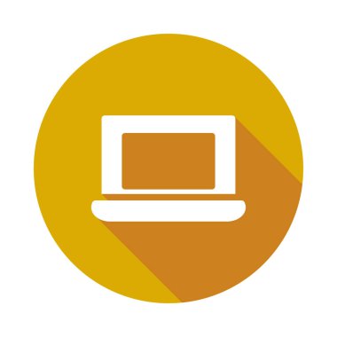 Beyaz arka plan, vektör, illüstrasyon izole dizüstü düz simgesi