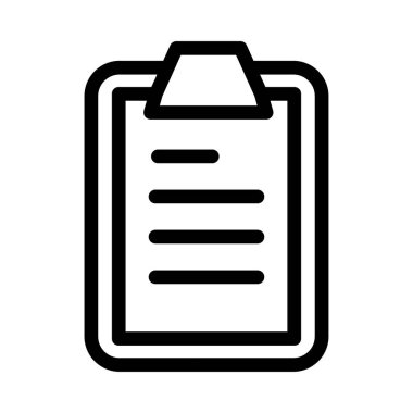 Pano ile belge düz simgesi beyaz arka plan, vektör, illüstrasyon izole