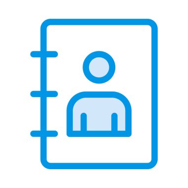 Beyaz arka plan, vektör, illüstrasyon izole kişi kitap düz simgesi