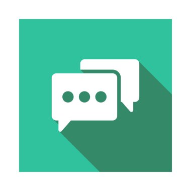 sohbet kabarcıklar izole beyaz arka plan, vektör, illüstrasyon, konuşma kavramı simge düz