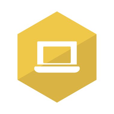 Beyaz arka plan, vektör, illüstrasyon izole dizüstü düz simgesi