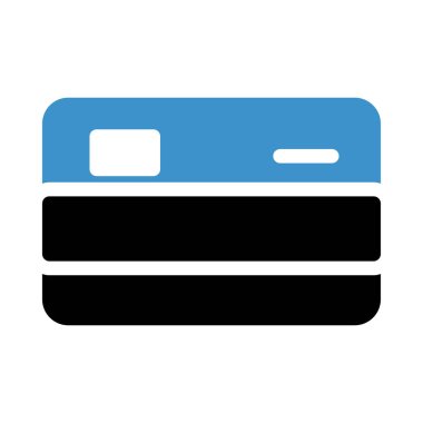 kredi kartı düz simgesi beyaz arka plan, vektör, illüstrasyon izole