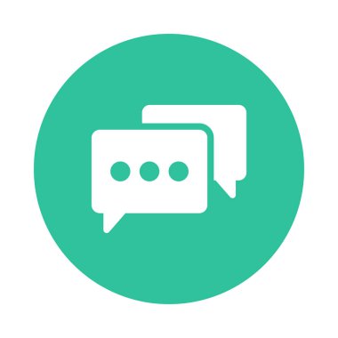 sohbet kabarcıklar izole beyaz arka plan, vektör, illüstrasyon, konuşma kavramı simge düz