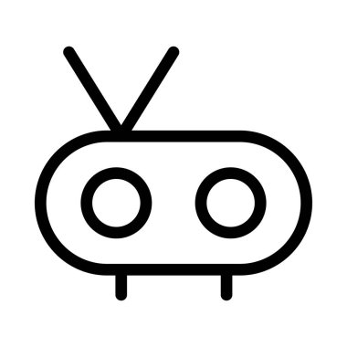 Beyaz arka plan, vektör, illüstrasyon izole beamer düz simgesi