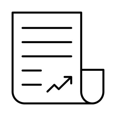 rapor düz simgesi beyaz arka plan, vektör, illüstrasyon izole