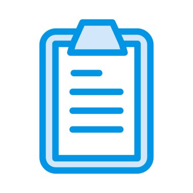 Pano ile belge düz simgesi beyaz arka plan, vektör, illüstrasyon izole