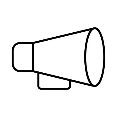 hoparlör düz simgesi beyaz arka plan, vektör, illüstrasyon izole