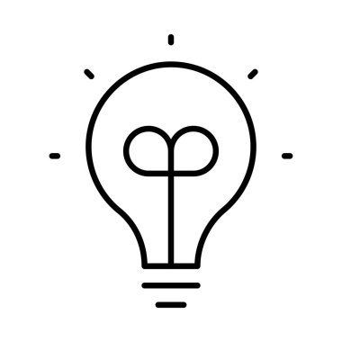 ampul düz simgesi izole beyaz arka plan, vektör, illüstrasyon, fikir kavramı 