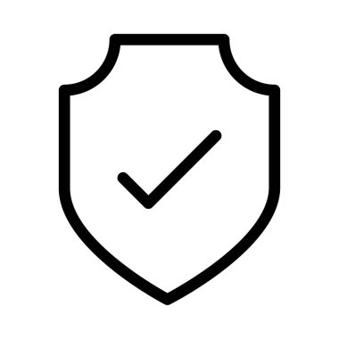 kalkan düz simgesi izole beyaz arka plan, vektör, illüstrasyon, güvenli kavramı 