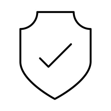 kalkan düz simgesi izole beyaz arka plan, vektör, illüstrasyon, güvenli kavramı 