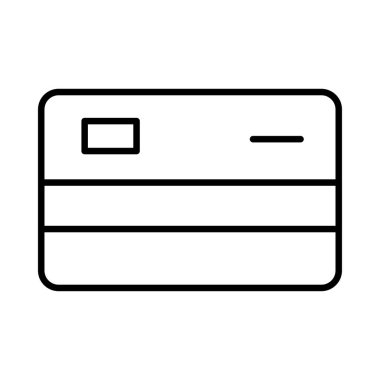 kredi kartı düz simgesi beyaz arka plan, vektör, illüstrasyon izole