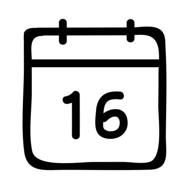 Takvim düz simgesi beyaz arka plan, vektör, illüstrasyon izole