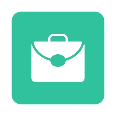 Evrak Çantası'nı düz simgesi beyaz arka plan, vektör, illüstrasyon izole