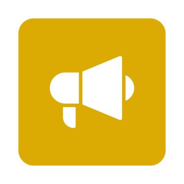 hoparlör düz simgesi beyaz arka plan, vektör, illüstrasyon izole