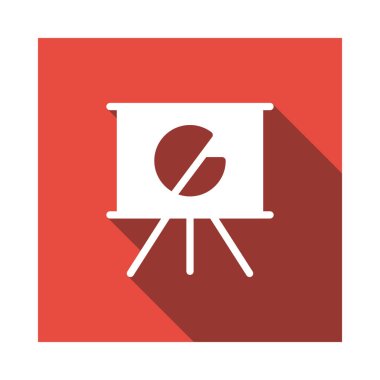 Sunuyu grafik düz simgesi beyaz arka plan, vektör, illüstrasyon izole