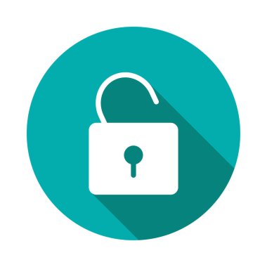 düz simgesi beyaz arka plan, vektör, illüstrasyon izole kilidini