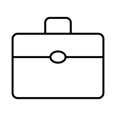 Evrak Çantası'nı düz simgesi beyaz arka plan, vektör, illüstrasyon izole