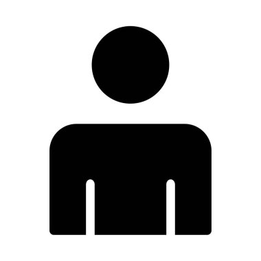 hesap kullanıcı avatar düz simgesi beyaz arka plan, vektör, illüstrasyon izole