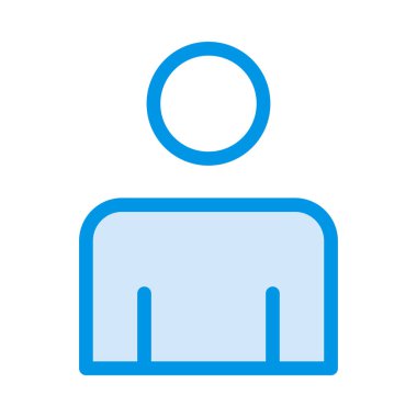 hesap kullanıcı avatar düz simgesi beyaz arka plan, vektör, illüstrasyon izole