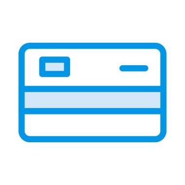 kredi kartı düz simgesi beyaz arka plan, vektör, illüstrasyon izole