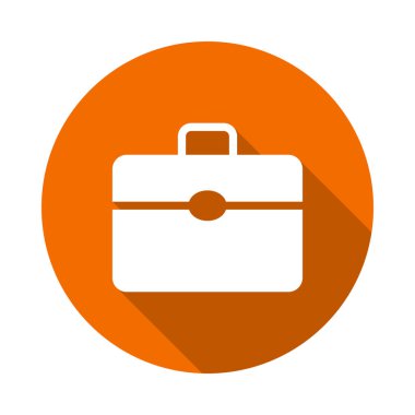 Evrak Çantası'nı düz simgesi beyaz arka plan, vektör, illüstrasyon izole