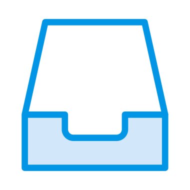 Beyaz arka plan, vektör, illüstrasyon izole çekmece düz simgesi