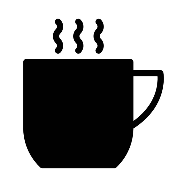 Taza Café Icono Plano Aislado Sobre Fondo Blanco Vector Ilustración — Archivo Imágenes Vectoriales