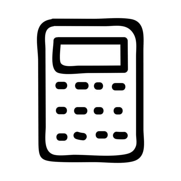 Kalkulator Płaskie Ikona Białym Tle Białym Tle Wektor Ilustracja — Wektor stockowy