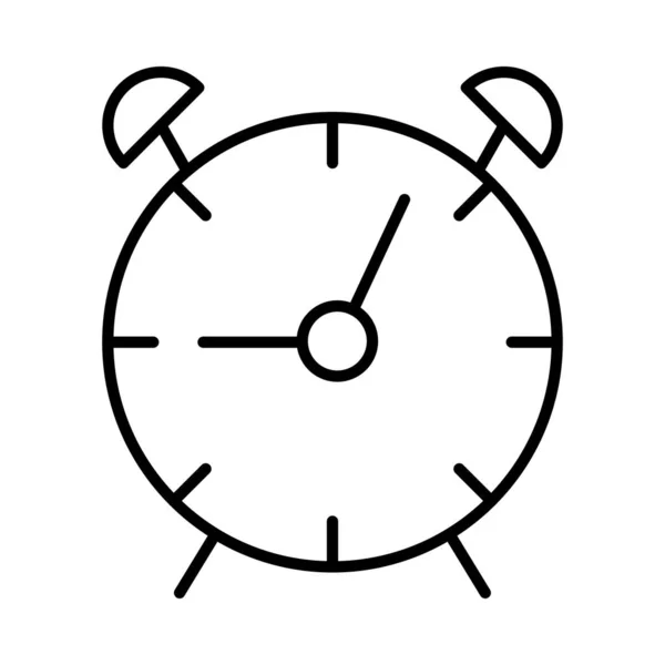 Reloj Despertador Icono Plano Aislado Sobre Fondo Blanco Vector Ilustración — Archivo Imágenes Vectoriales