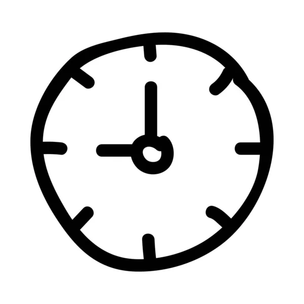 Orologio Icona Piatta Isolato Sfondo Bianco Vettore Illustrazione — Vettoriale Stock