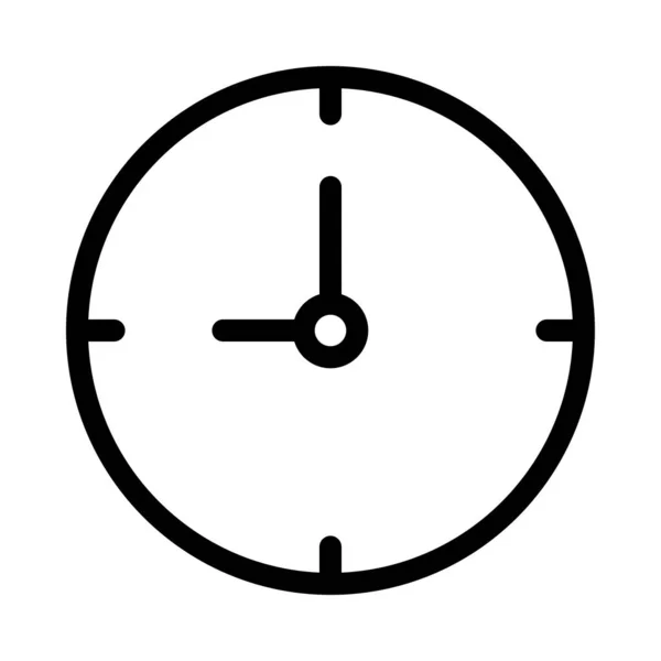 Uhr Flaches Symbol Isoliert Auf Weißem Hintergrund Vektor Illustration — Stockvektor