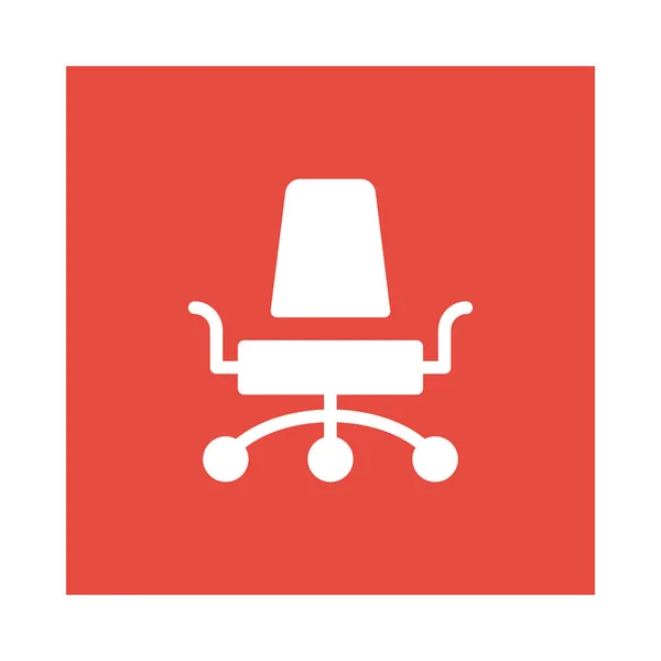 Bürostuhl Flaches Symbol Isoliert Auf Weißem Hintergrund Vektor Illustration — Stockvektor
