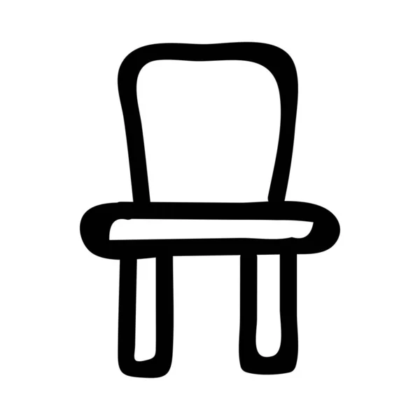 Beyaz Arka Plan Vektör Illüstrasyon Izole Sandalye Düz Simgesi — Stok Vektör