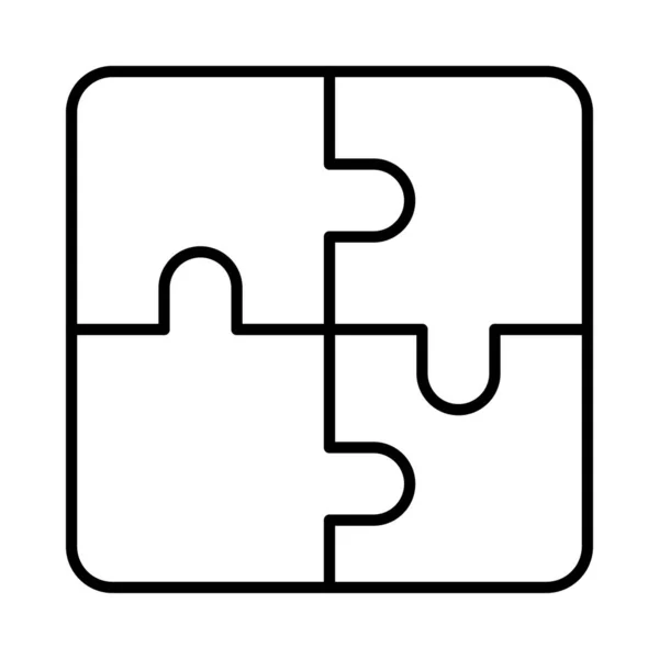 Puzzle Juego Icono Plano Aislado Sobre Fondo Blanco Vector Ilustración — Vector de stock