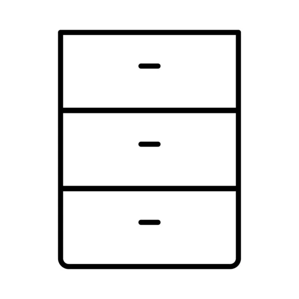 Schubladen Flaches Symbol Isoliert Auf Weißem Hintergrund Vektor Illustration — Stockvektor